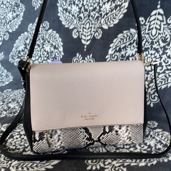 Kate Spade Medium Flap Shoulder Bag Natural Multi Mixed Material - Picture 2 of 16